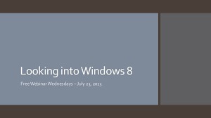 Office Webinar for Windows 8